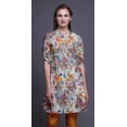thumbnail image 2 of Bimba Kurtis Court pour Dames Imprimé Col Mandarin Robe à Manches Retroussables, 2 of 6