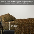 thumbnail image 3 of Short King (72"X75") Size Fitted Sheet Only - 700-Thread Count 100% Pure Organic Cotton, 15 inches Deep Pockets Fitted Sheet, Soft, Smooth, Cooling, Sateen Weave - Leopard Print Color, 3 of 7