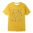 thumbnail image 3 of XEGLSBU Girls Tshirts 8-10 Years Short Sleeve Girls Casual Short Sleeve Crewneck T Shirt for Kids Comfortable Top for Girls Soft Basic Tee Childrens Play Yellow Size 5-6 Years, 3 of 3