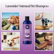 Soothing Oatmeal Shampoo for Dogs - Cleansing and Moisturizing Aloe & Oatmeal Dog Shampoo for Smelly Dogs of all Ages & Breeds - Gentle Sulfate and Paraben Free Dog Wash Made in USA (Lavender Vanilla