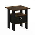 thumbnail image 2 of Furinno Andrey End Table Nightstand with Bin Drawer, Amber Pine/Brown, 2 of 6