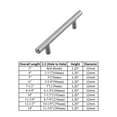 thumbnail image 3 of Modket M1607 Modern Euro Round Cabinet Handle 304 Stainless Steel — 10" Overall Length, 7-1/2" (192mm) Hole Centers, Brushed Nickel— 1-Pack, 3 of 8