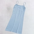 thumbnail image 6 of Sleepwear Dress Cotton Slip Nightgown for Women Spaghetti Strap Sleeveless Casual Nightdress Loose Home Cami Sleep Dress Light Blue One Size, 6 of 7