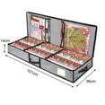 thumbnail image 4 of Manwang Gift Wrapping Storage Box Christmas Wrapping Paper Storage Bag with Flexible Partitions Pockets Capacity Durable Handle Pe Gift Wrap Organizer, 4 of 8