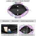 thumbnail image 3 of 22 Inch Oversized Travel Bag Lightweight Canvas Weekender Duffel with Multi Pockets, Slogan Print, 3 of 5