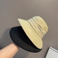 thumbnail image 4 of LinYooLi Summer Straw Woven Diamond Lettered Fisherman's Hat, Women's Sun Shading And Sun Protection Straw Hat, Beach Vacation Versatile Beach Hat Trend, 4 of 9