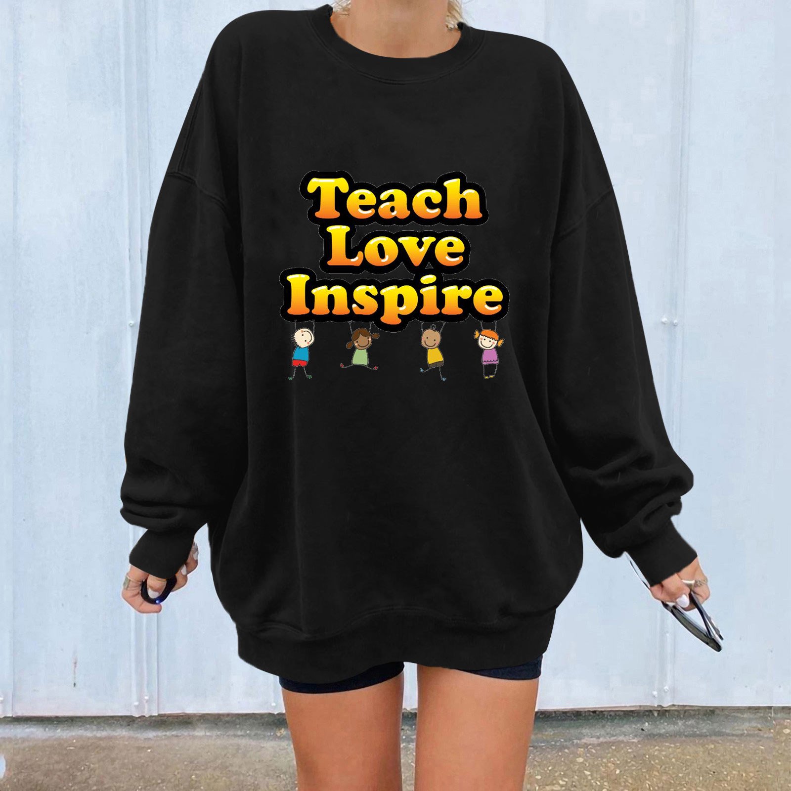 Scyoekwg Fall Sweatshirts for Women Long Sleeve Tops Long Sleeve Tops Loose  Oversized Sweatshirt Round Neck Pullover 2022 Fashion Pattern Printed  Shirts Vintage Black S - Walmart.com