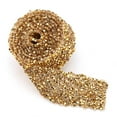 thumbnail image 4 of Rollo de malla de diamante de 1 yarda y 30 mm para envolver cinta decorativa con cristales brillantes (dorado), 4 of 15