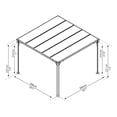 thumbnail image 5 of Palram - Canopia Milano 3000 10' x 10' Polycarbonate/Aluminum Gazebo - Gray/Bronze, 5 of 8