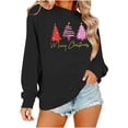 thumbnail image 5 of hotojiny Women's Christmas Sweater Crew Neck Fashion Print Knit Pullover Casual Long Sleeve Oversized Tops Ugly Sweater, 5 of 6