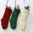 thumbnail image 5 of 18.11'' Christmas Stockings, Personalized Cozy Cable Knit Hanging Stocking Christmas Gift Bag for Indoor Christmas Decor (Green, White, Red), 5 of 9