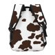 thumbnail image 4 of Disketp Brown Cow Mochila Estampada para Hombre y Mujer – Mochila Ligera Clásica con Múltiples Bolsillos para Universidad, Trabajo y Viajes-One Size, 4 of 5