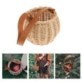 thumbnail image 3 of Panier Mural avec Sangle en Cuir, Petit Panier Mural en Osier, 3 of 8