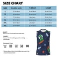 thumbnail image 5 of Lsque Dinosaur Astronaut Space Surfing Print Men's Cotton Blend Sleeveless Muscle Shirts (S-3XL)- Moisture Wicking, Odor Protection, UPF 30+,Small, 5 of 8