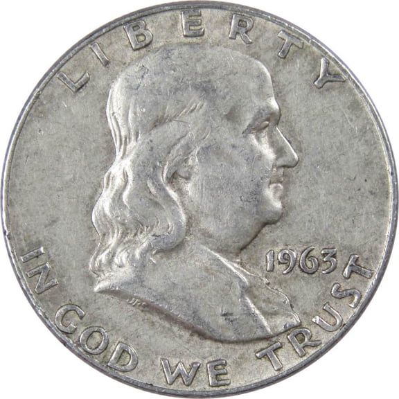 1963 D Franklin Half Dollar VF Very Fine 90% Silver 50c US Coin Collectible