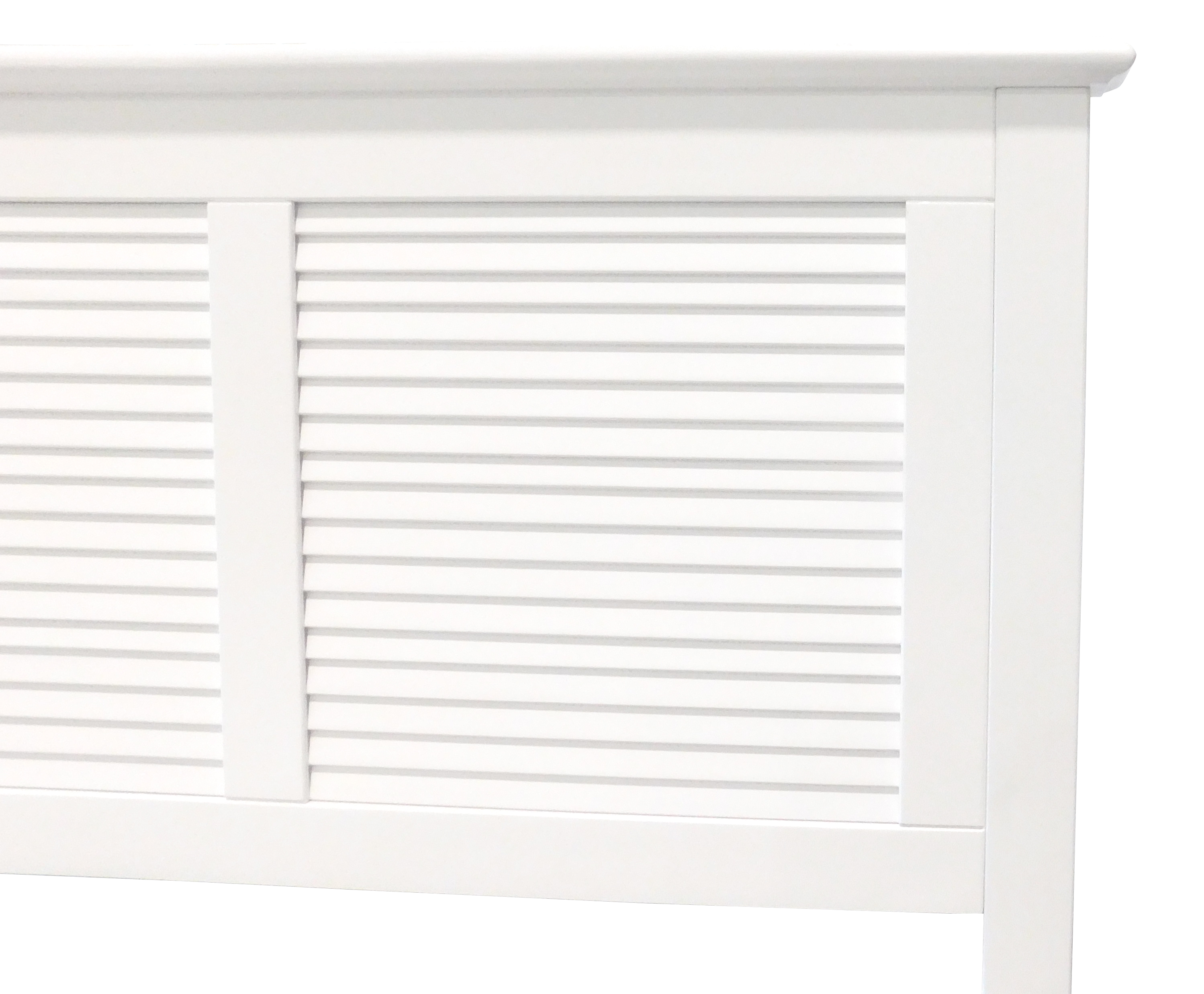 Lubi PWhite Queen Wood Platform Bed