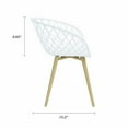 thumbnail image 2 of Jamesdar Kurv Steel and Plastic Mini Chair 2 Piece Set in White & Natural, 2 of 6