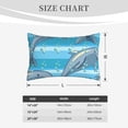 thumbnail image 4 of Goofa Dolphin Pattern Pillow Case – Plush & Soft Cushion Cover, Hypoallergenic Throw Pillow Case for Comfortable Sleep with Envelope Closure-14"x20", 4 of 6