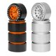 thumbnail image 1 of Neumáticos de rueda de goma de 8 piezas piezas de repuesto HSP 1/0 Rc, naranja y plateado Yotijar Llantas Beadlock Wheels, 1 of 10