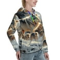 thumbnail image 6 of Honeii Wolf Family Winter Wonderland Pattern Womens Oversized Hoodies Long Sleeve Sweatshirts Pullover Fall Outfits with Pocket-, 6 of 7
