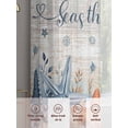 thumbnail image 5 of Navy Blue Beige Starfish Sheer Curtains 63 Inch Length 2 Panels Set, Coastal Nautical Summer Coral Shell Voile Window Treatment Curtains Sheers Drapes for Bedroom/Living Room/Kitchen 52x"63"x2, 5 of 7
