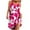 Hot Pink, variant on Rezuofi New Plus Size Dresses New Style Sleeveless Multicolor Round Neck Skin-Friendly Mini Sundresses for Plus Size Women