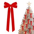 thumbnail image 2 of Velvet Christmas Tree Bows, 8.66-Inch Large Ribbon Bow Ornaments for Christmas Tree, Wreath, Garland, Gift Wrapping, Mantel and Holiday Home Decor, 2 of 4
