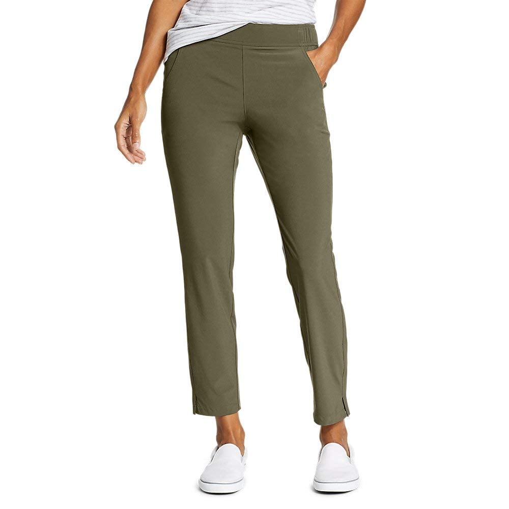Eddie Bauer Women's Departure Ankle Pants ( Dk thyme XL) - Walmart.com