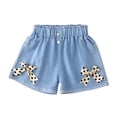 thumbnail image 3 of SROBPTY Teen Girls Summer Shorts Print Elastic Waist Breathable Denim Pants for 2-13Y, 3 of 5