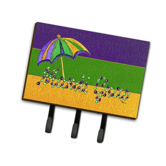 Carolines Treasures 8381TH68 Mardi Gras Leash or Key Holder Triple multicolor