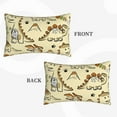 thumbnail image 2 of Picia Cartoon Dinosaurs Pattern Plush Pillow Case – Soft and Cozy Cushion Cover, Hypoallergenic Throw Pillow Case for Home Decor-20"x30", 2 of 6