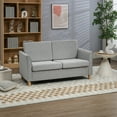 thumbnail image 2 of HOMCOM 56" Loveseat Sofa with Armrests and Wooden Legs for Living Room, 2 of 9