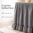 thumbnail image 6 of Teacher Desk Skirts，6 ft x 30 Inch Ruffled Table Skirt Decor Supplies for Classroom Teacher Office Desk Decor, Farmhouse Home Kitchen Party Black, 6 of 9