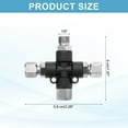 thumbnail image 2 of Adaptador de Pistola de Aire de 3 Vías Uxcell, Divisor de Manguera de Aire BSP de 1/8" con Tuerca de Conector, Adaptador de Conexión para Compresor de Aire de Pintura, 2 of 6