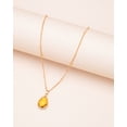 thumbnail image 1 of Goldtone Collier en Forme de Larme avec Pierre de Naissance Jaune de Novembre, 1 of 1