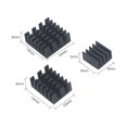 thumbnail image 3 of Disipador De Calor 3 disipadores de calor de aluminio para Raspberry Pi 4B disipador de calor almohadilla de refrigeración (negro), 3 of 5