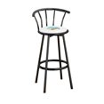 thumbnail image 1 of The Furniture King Bar Stool 29" Tall Black Metal Finish with an Animal Themed Decal (Trout - White), 1 of 1