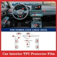 thumbnail image 2 of Tpu Film Car Interior Sticker Dashboard Screen Protection Film Car Transparent for Honda 11th Civic Hybrid Version 2022-2025﻿., 2 of 8