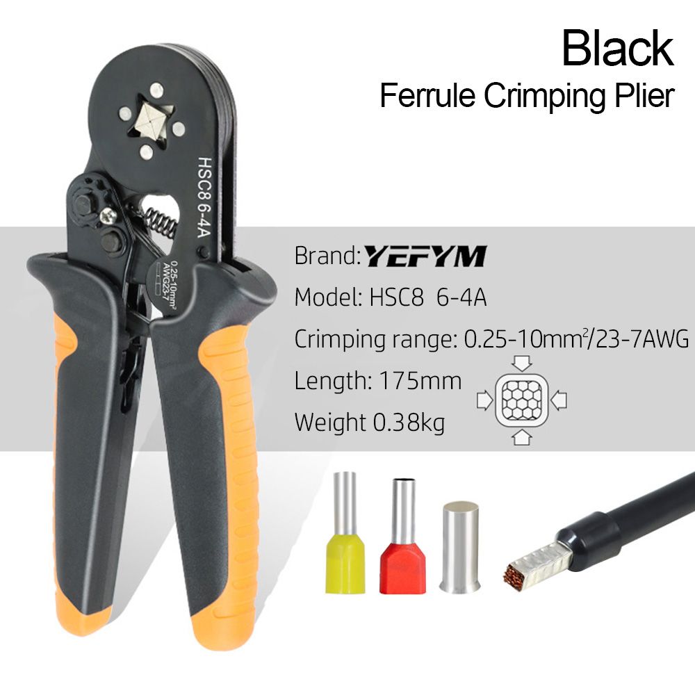 HSC8 64A Connector Ferrule Crimper Plier Electrician Tools Crimping