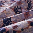 thumbnail image 6 of DaDa Bedding Peachy Pink Floral Blossoms Plum Purple Patchwork Quilted Bedspread Set - Designed in USA (JHW877), 6 of 8