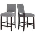 thumbnail image 6 of Counter Height Fabric Upholstered Barstools with Silver Nailhead Trim in Gray, Set of 2, 6 of 6