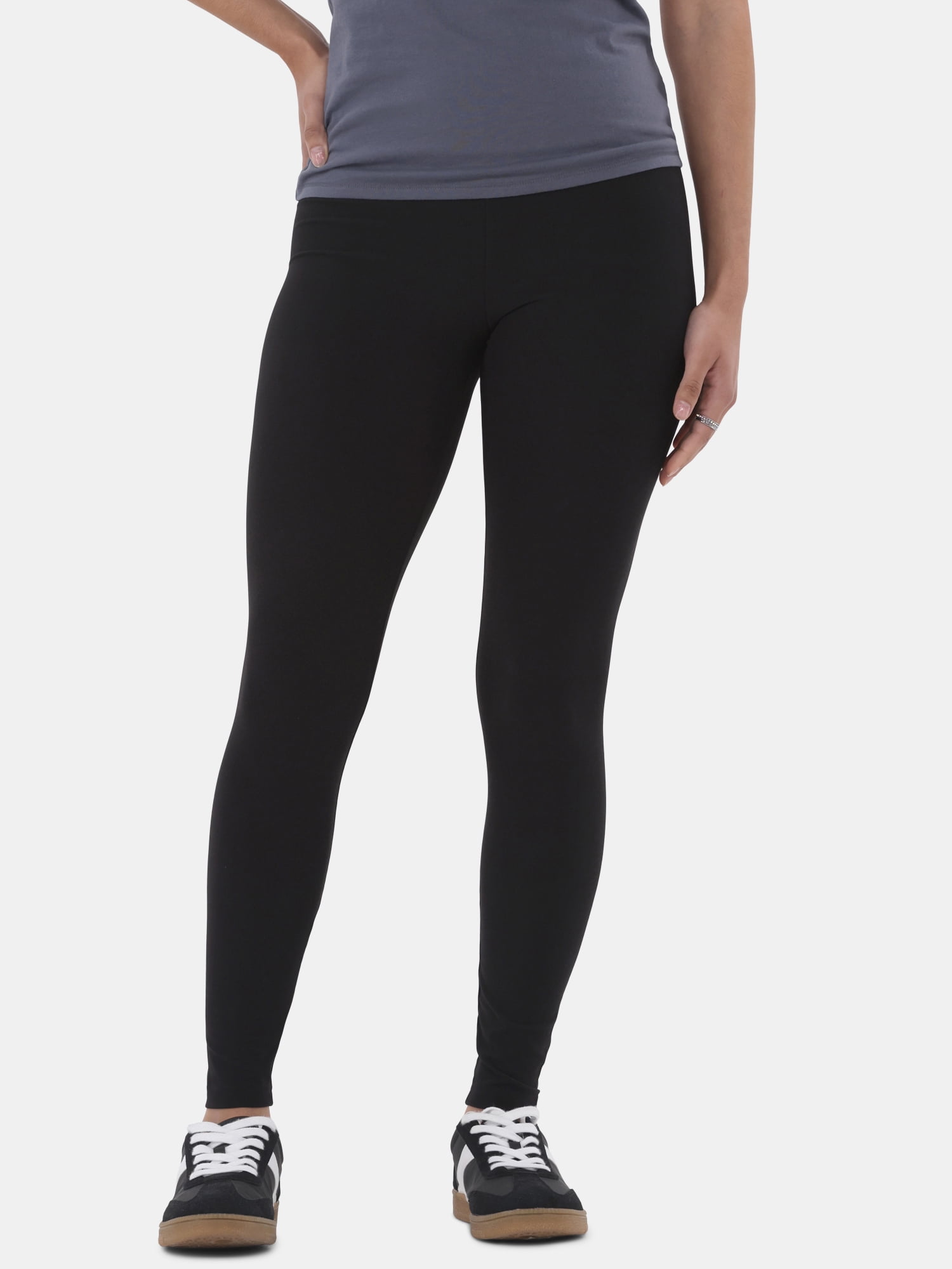 No Boundaries Faux Sueded Ankle Leggings, 27.5”Inseam, 1 or 2-Pack, Women's & Women's Plus Sizes XXS-4X