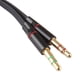 thumbnail image 2 of Adaptador de auriculares Methold negro 3,5 mm cable de audio con micrófono y divisor 1 hembra a 2 macho, 2 of 6