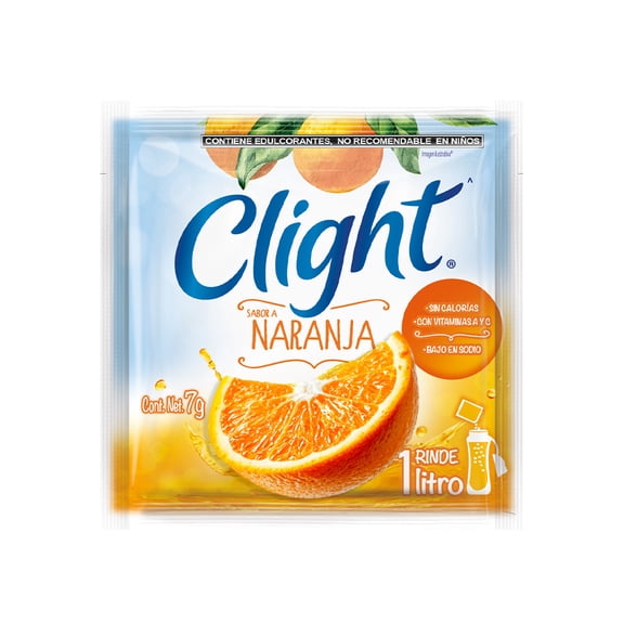 Polvo para preparar bebida Clight sabor a naranja 7 g
