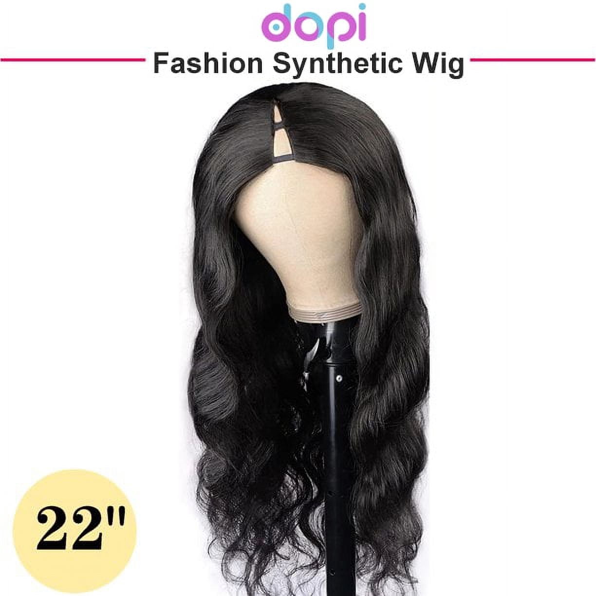 DOPI V Part Wigs For Black Woman Hair Human Hair Wigs Wig Upgrade 22inch 180 Density （80%Synthetic Hair+20%Human Hair）