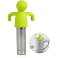 thumbnail image 1 of Tea Infuser for Loose Leaf Tea Cute Tea Strainer Ball Stainless Steel Extra Fine Mesh Tea Steeper Filter for Cup Mug Silicone Handle（Green）, 1 of 7