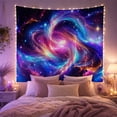 thumbnail image 2 of Abstract Nebula Vortex with Blue Magenta Light, Mysterious Fantasy Style for Astronomy Fans, Galaxy Wall Art, Housewarming Gift, Tapestry Wall Hanging for Bedroom and Dorm, 2 of 7