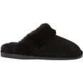 thumbnail image 6 of Women's Old Friend Scuff Slipper Black/Grey Leather 7 M, 6 of 8