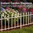 thumbnail image 2 of Sunnydaze Roman 18" x 22" White Iron Decorative Garden Fence Panels (20 Count), 2 of 17