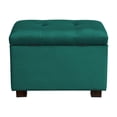 thumbnail image 2 of CorLiving Asha Small Velvet Tufted Upholstered Rectangular Indoor Ottoman with Storage, 2 of 9
